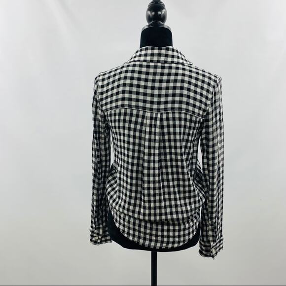 Abound Black & White Plaid Button Down Shirt - Picture 9 of 11